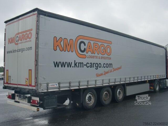 Open oplegger met zeil Schmitz Cargobull SCS 24/L-13.62 EB Liftachse