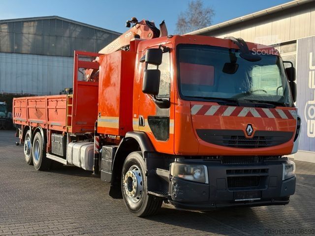 Tovornjak s ploščadjo RENAULT Premium Lander Pritsche mit Kran FASSI