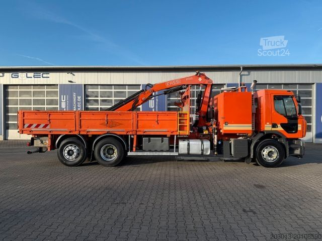 Tovornjak s ploščadjo RENAULT Premium Lander Pritsche mit Kran FASSI