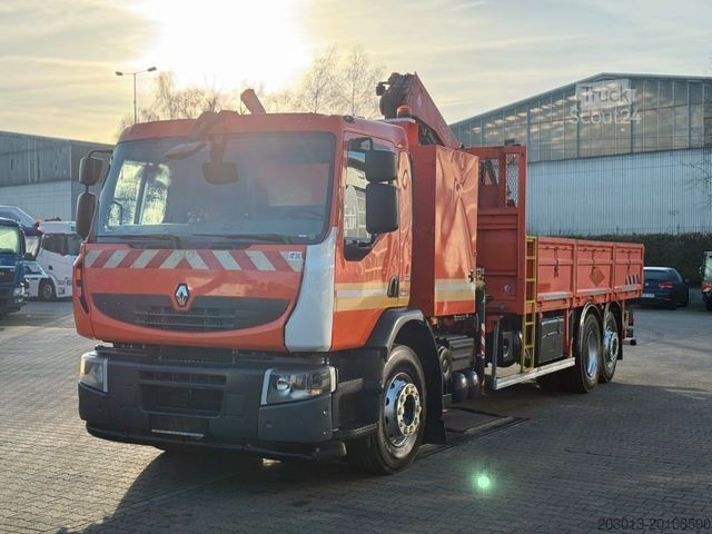 Tovornjak s ploščadjo RENAULT Premium Lander Pritsche mit Kran FASSI