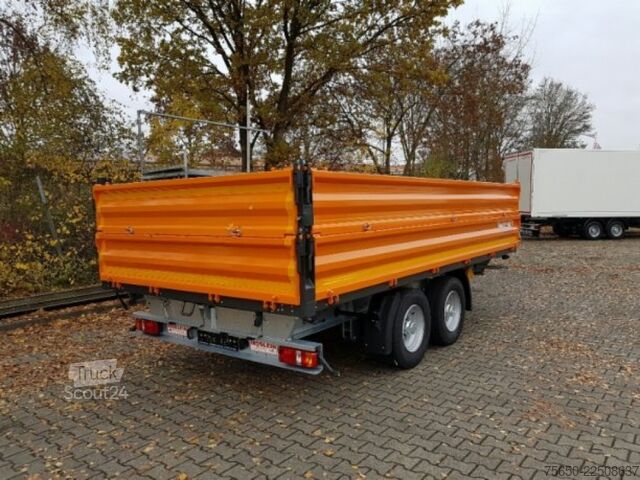 Самосвальный прицеп Möslein TTD13- BA Orange  13 t Tandem Kipper Tiefladermit Bordwand- Aufsatz-- Neufahrzeug --