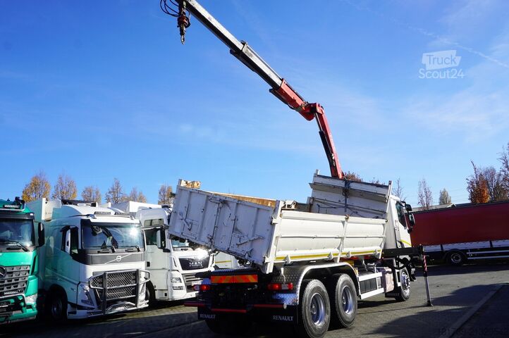 Wywrotka z HDS Renault C380 E6 6×4 / HDS Fassi F135 2700 MTH /