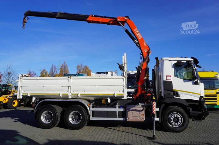 Wywrotka z HDS Renault C380 E6 6×4 / HDS Fassi F135 2700 MTH /