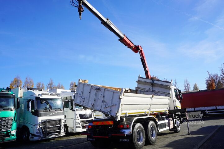 Wywrotka z HDS Renault C380 E6 6×4 / HDS Fassi F135 2700 MTH /