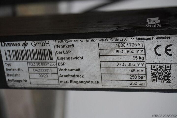 Horquilla DURWEN TGZ 20 800/1200