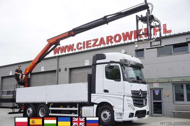 Platform met kraan Mercedes-Benz Actros 2545 MP5 / 60 tho. km / Palfinger
