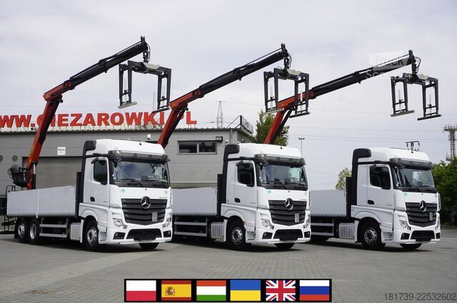 Platform met kraan Mercedes-Benz Actros 2545 MP5 / 60 tho. km / Palfinger