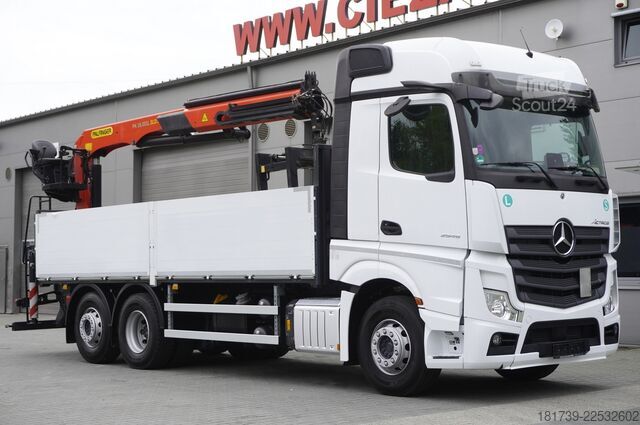 Platform met kraan Mercedes-Benz Actros 2545 MP5 / 60 tho. km / Palfinger
