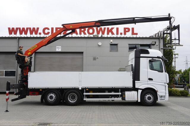 Platform met kraan Mercedes-Benz Actros 2545 MP5 / 60 tho. km / Palfinger