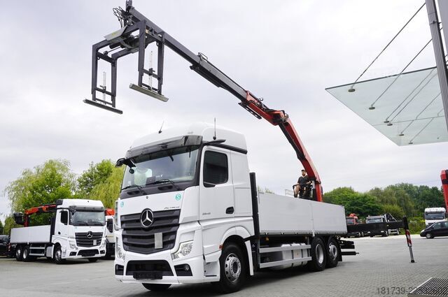 Platform met kraan Mercedes-Benz Actros 2545 MP5 / 60 tho. km / Palfinger