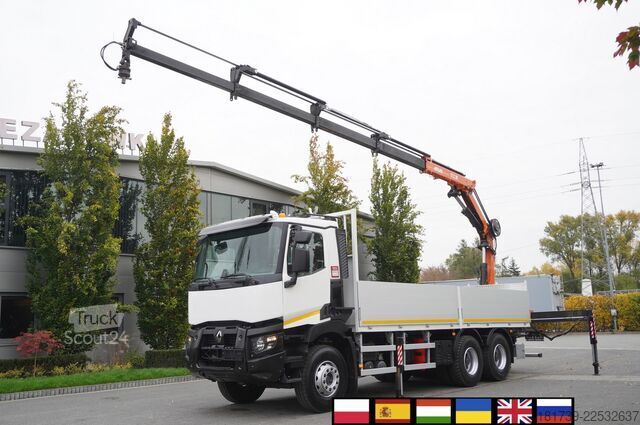 Platform met kraan Renault C380 Comfort 6x4 / Atlas 172.3E crane