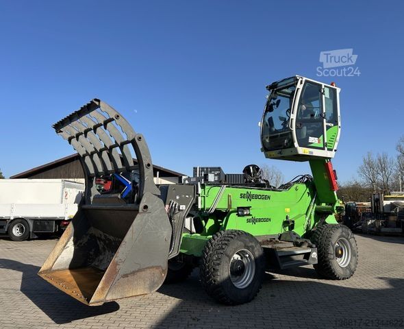 Teleskopinis krautuvas SENNEBOGEN 355 E MULTICAB Zusatzhydr. Greifschaufel 2,50 m³