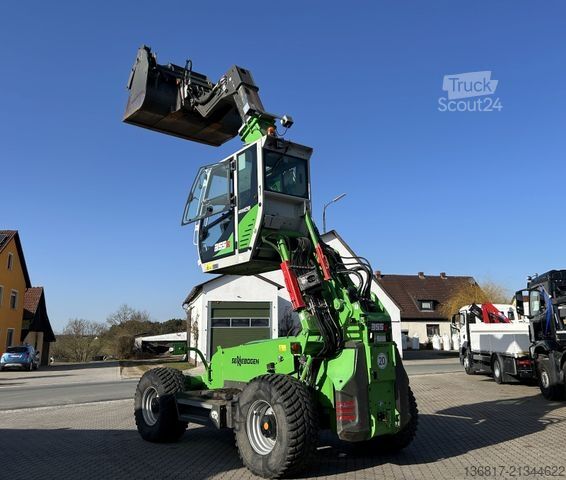 Teleskopinis krautuvas SENNEBOGEN 355 E MULTICAB Zusatzhydr. Greifschaufel 2,50 m³