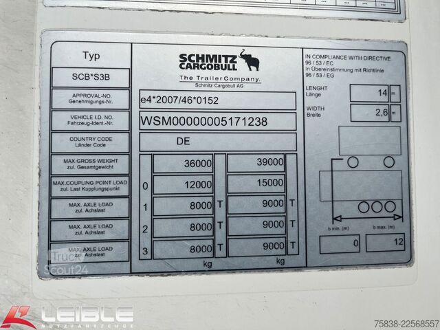 Hladilna polprikolica SCHMITZ CARGOBULL SKO 24/L*Doppelstock*Blumenbreite*Liftachse*