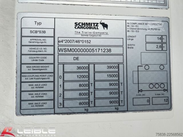 Hladilna polprikolica SCHMITZ CARGOBULL SKO 24/L*Doppelstock*Blumenbreite*Liftachse*