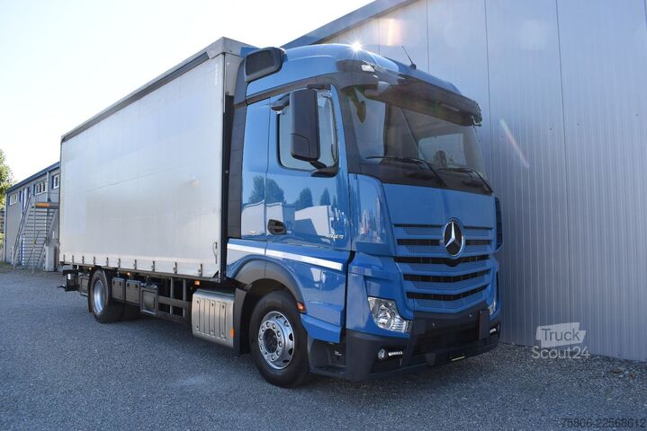 Камион платформа с брезент MERCEDES-BENZ Actros 1843 4x2 E6 AHK Retarder Fahrschulpedale