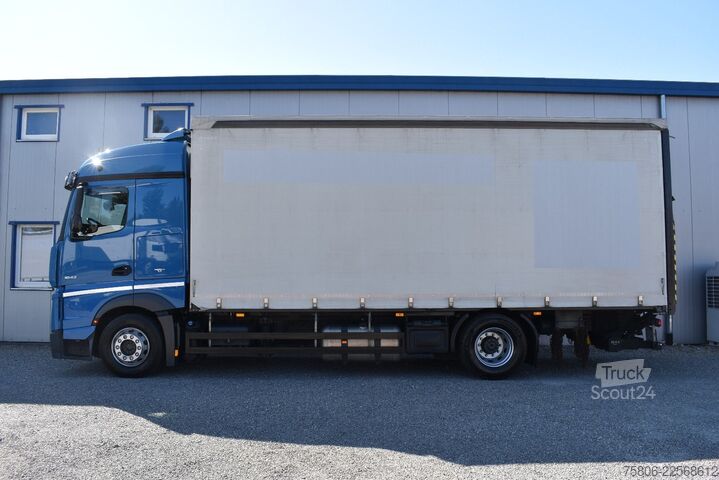 Камион платформа с брезент MERCEDES-BENZ Actros 1843 4x2 E6 AHK Retarder Fahrschulpedale