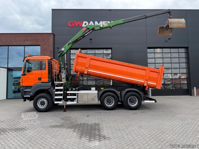 Kipper met kraan MAN TGS 26.400 6x6 Kipper / Z kraan  Euro 6