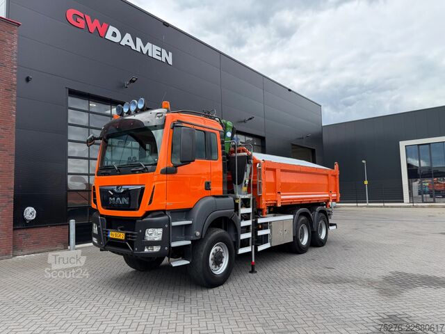 Kipper met kraan MAN TGS 26.400 6x6 Kipper / Z kraan  Euro 6