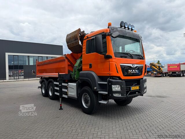 Kipper met kraan MAN TGS 26.400 6x6 Kipper / Z kraan  Euro 6