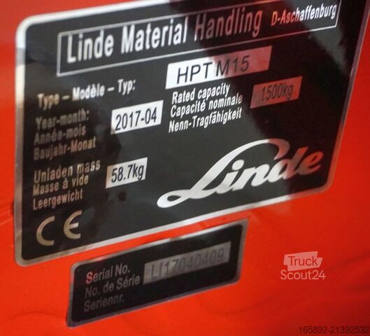 Manuālais palešu ratiņš Linde HPT M 15