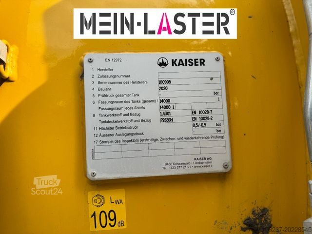 Vakuuma autocisterna SCANIA G 450 8x4 Kaiser Twister Komfort V2A Funk