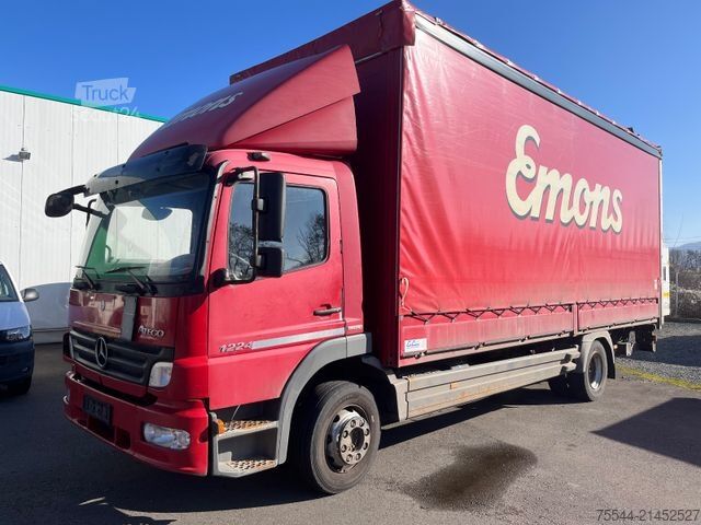 Camion plateau avec bâche MERCEDES-BENZ Atego 1224 L BL/LBW BÄR/Schiebeplane/EURO5/