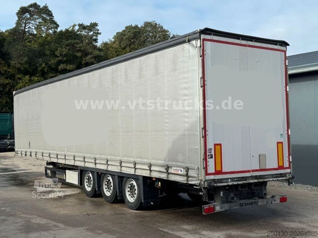 Auflieger mit Pritsche & Plane SCHMITZ CARGOBULL SCS Mega Hubdach Edscha Lift Staplerhalterung