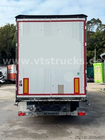 Auflieger mit Pritsche & Plane SCHMITZ CARGOBULL SCS Mega Hubdach Edscha Lift Staplerhalterung