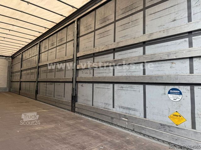 Auflieger mit Pritsche & Plane SCHMITZ CARGOBULL SCS Mega Hubdach Edscha Lift Staplerhalterung
