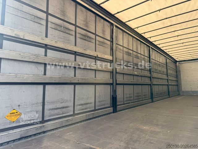 Auflieger mit Pritsche & Plane SCHMITZ CARGOBULL SCS Mega Hubdach Edscha Lift Staplerhalterung