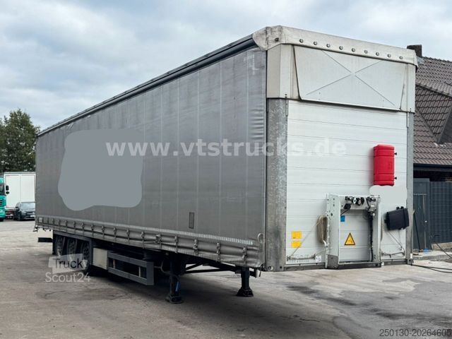 Auflieger mit Pritsche & Plane SCHMITZ CARGOBULL SCS Mega Hubdach Edscha Lift Staplerhalterung