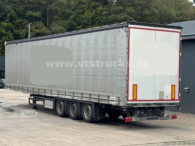 Auflieger mit Pritsche & Plane SCHMITZ CARGOBULL SCS Mega Hubdach Edscha Lift Staplerhalterung