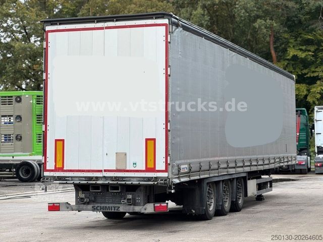 Auflieger mit Pritsche & Plane SCHMITZ CARGOBULL SCS Mega Hubdach Edscha Lift Staplerhalterung