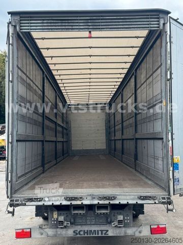 Auflieger mit Pritsche & Plane SCHMITZ CARGOBULL SCS Mega Hubdach Edscha Lift Staplerhalterung