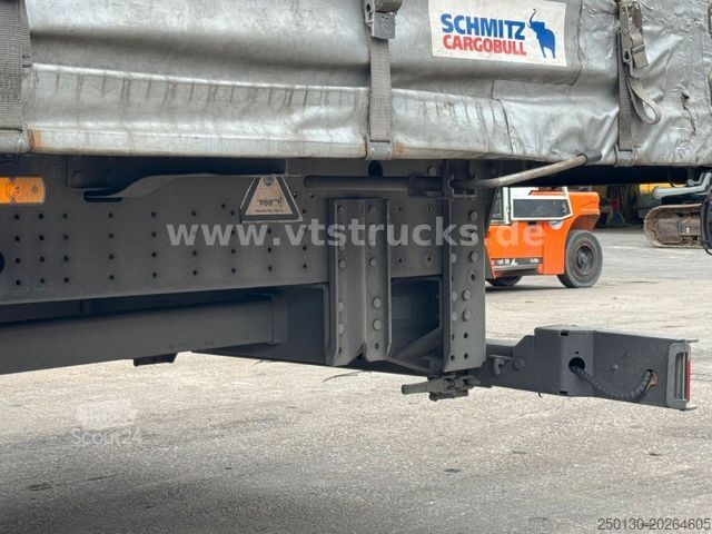 Auflieger mit Pritsche & Plane SCHMITZ CARGOBULL SCS Mega Hubdach Edscha Lift Staplerhalterung