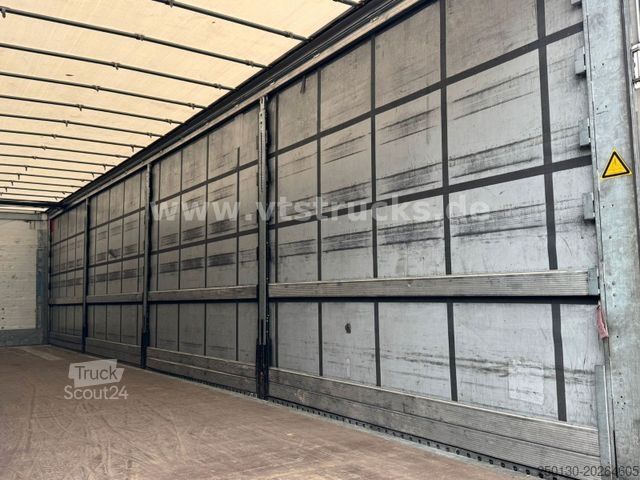 Auflieger mit Pritsche & Plane SCHMITZ CARGOBULL SCS Mega Hubdach Edscha Lift Staplerhalterung