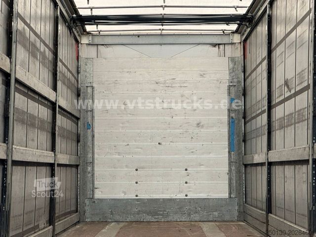 Auflieger mit Pritsche & Plane SCHMITZ CARGOBULL SCS Mega Hubdach Edscha Lift Staplerhalterung
