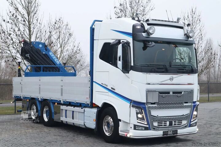 Camion-grue Volvo FH 16.750 | 6X2*4 RETARDER DEMOUNTABLE CRANE EF...
