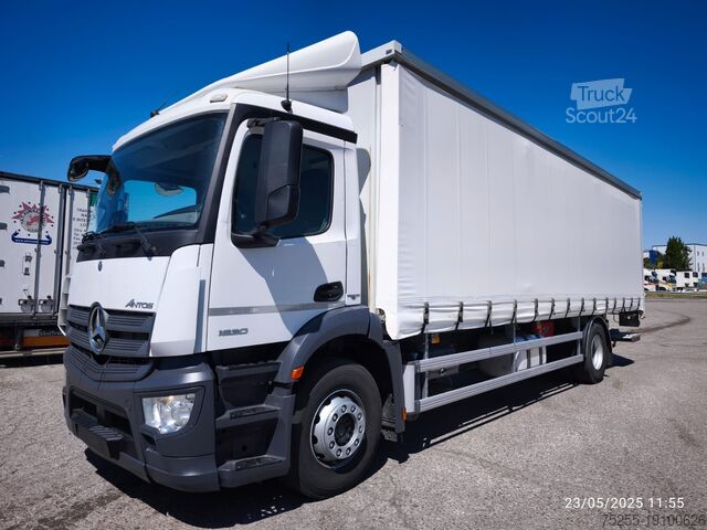 Camião plataforma com lona Mercedes-Benz 1830L ANTOS EURO 6