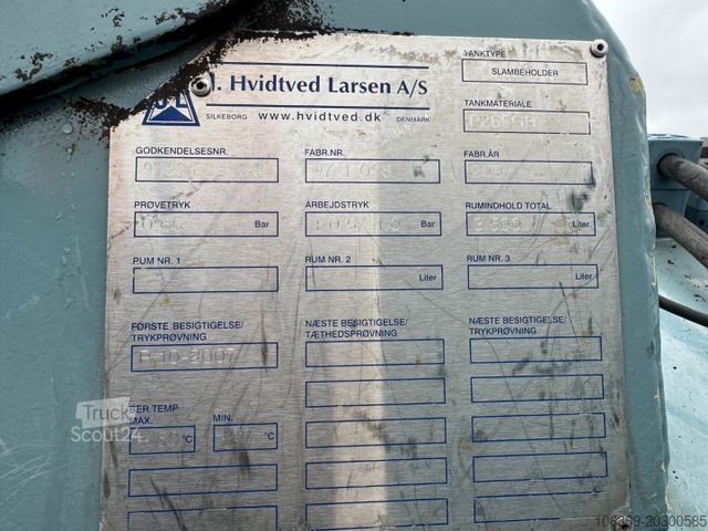 Vakuumtanktankvogn MAN TGL 12.240 4x2 Hvidtved Larsen SLP 5.5