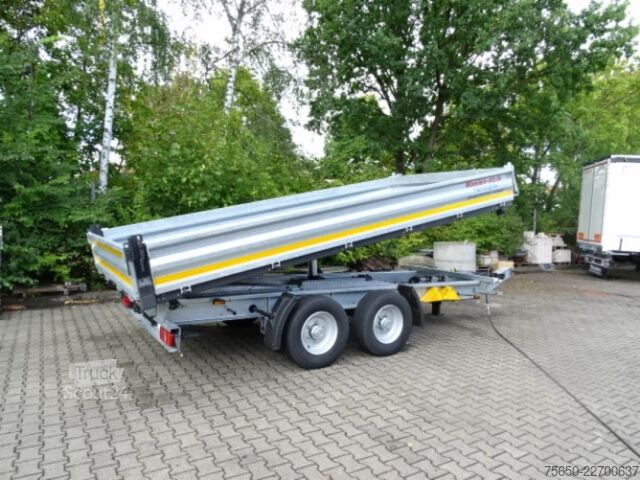Kiepaanhangwagen Möslein TTG 11 Verzinkt  neuer Tandem 3- Seitenkipper Tieflader-- Neufahrzeug --