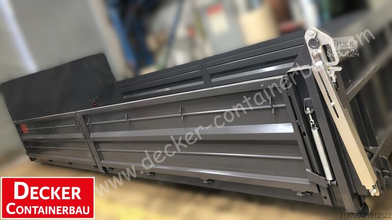 Contentor roll-off Decker Containerbau Plattform, Stahlklappwände,Pendelklappe
