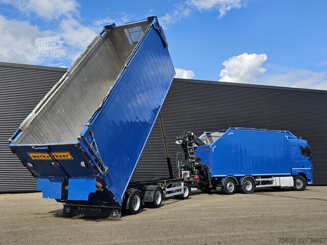 Kranwagen DAF XF 440 6x2 / PENZ CRANE - KRAN + TIPPER TRAILER