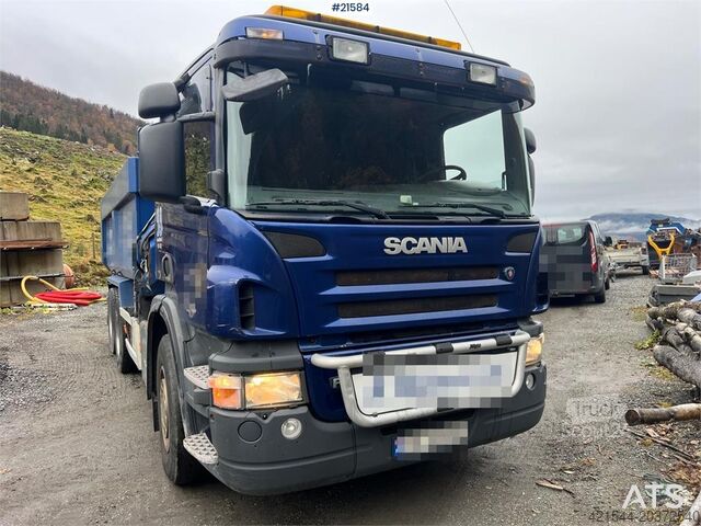 Автокран Scania P380 6x2 crane truck w/tipper, w/14t/ and w/Hiab c