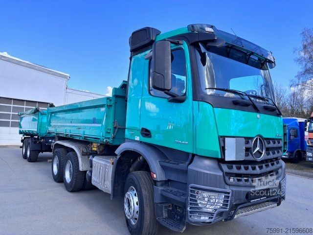 Three-sided tipper truck MERCEDES-BENZ Arocs 3345 6x4  Meiller 3 Seitenkipper Bordmatic