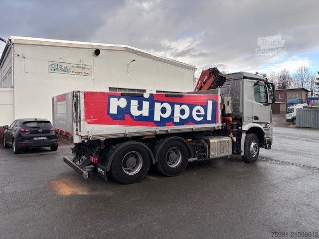 Three-sided tipper truck MERCEDES-BENZ Arocs 4   6x4 Dreiseitenkipper mit Ladekran