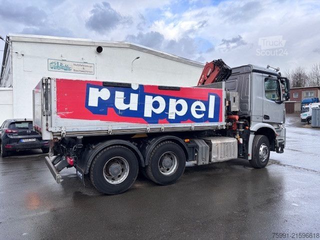 Three-sided tipper truck MERCEDES-BENZ Arocs 4   6x4 Dreiseitenkipper mit Ladekran