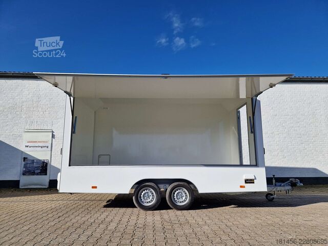 Reboque de venda trailershop Aero Retro Verkaufsanhänger Leerwagen für diy Ausbau 420x200x230cm sofort