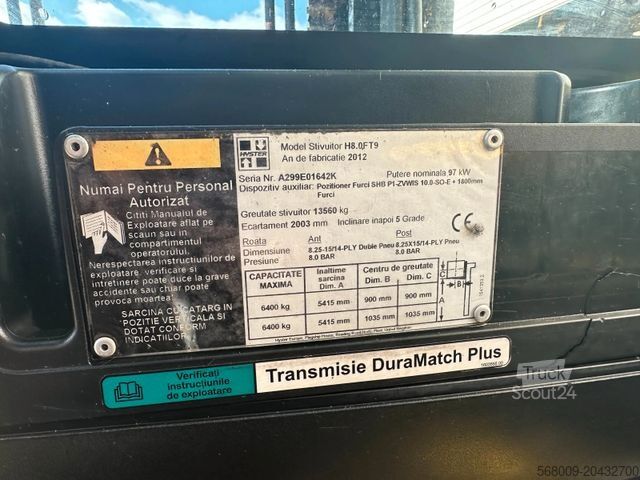 Ανυψωτικό περονοφόρο με εμπρόσθιο φορτηγό HYSTER H8.0FT9 kraft